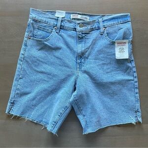 Signature by Levi Strauss Light Blue High-Rise Denim Shorts